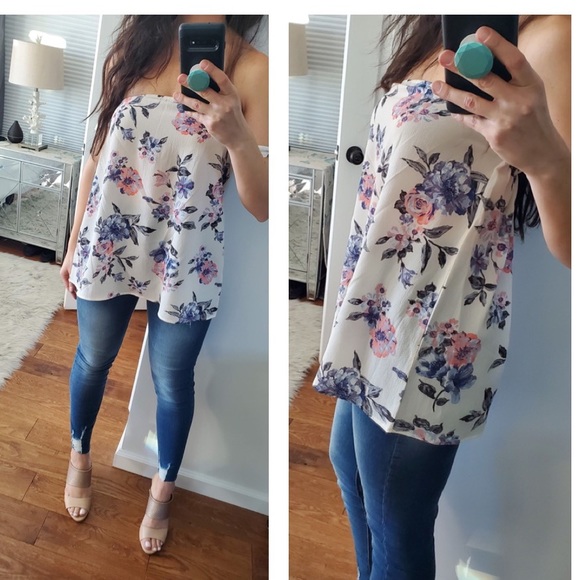 Ivory floral top - Picture 3 of 7